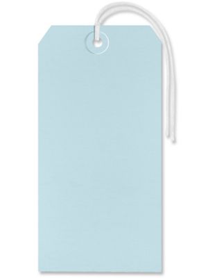 Shipping Tags - #8, 6 1/4 x 3 1/8", Pre-strung, Light Blue S-2416LBPS