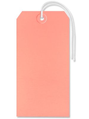 Shipping Tags - #8, 6 1/4 x 3 1/8", Pre-strung, Pink S-2416PPS