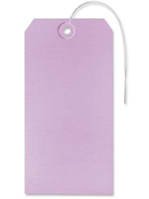 Shipping Tags - #8, 6 1/4 x 3 1/8", Pre-wired, Purple S-2416PURPW