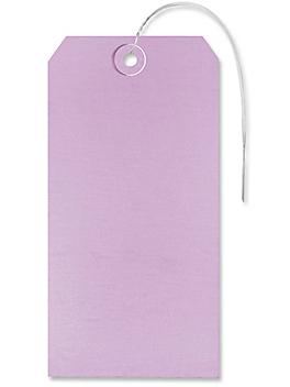 Shipping Tags - #8, 6 1/4 x 3 1/8", Pre-wired, Purple S-2416PURPW