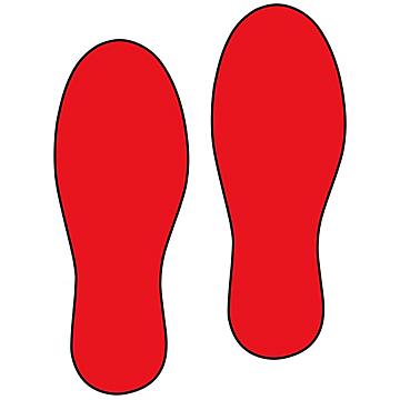Warehouse Floor Sign - Red Footprints