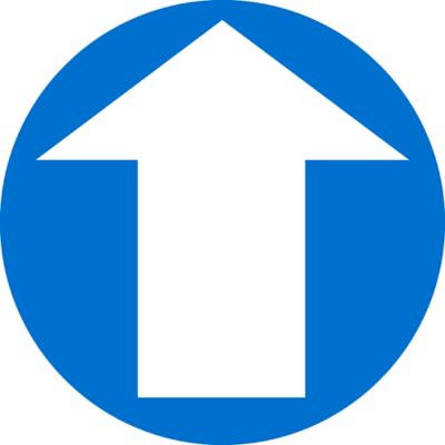 blue arrow up