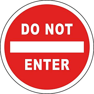 Warehouse Floor Sign - "Do Not Enter", 17" Diameter