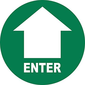 Warehouse Floor Sign - "Enter", 17" Diameter