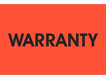 Inventory Control Labels - "Warranty", 2 x 3"