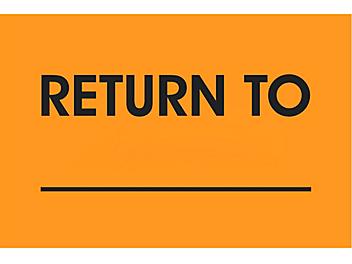 Inventory Control Labels - "Return To _____", 2 x 3" S-24208