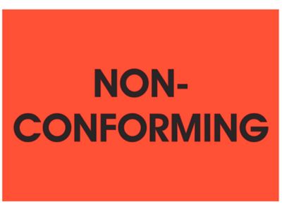 Inventory Control Labels - "Non-Conforming", 2 x 3"