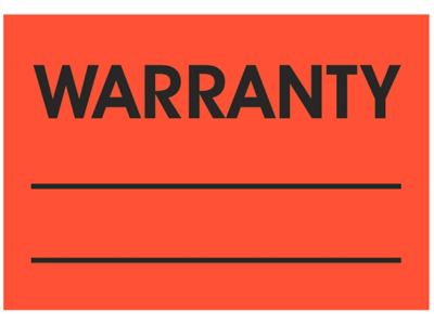 Inventory Control Labels - "Warranty _____", 2 x 3"
