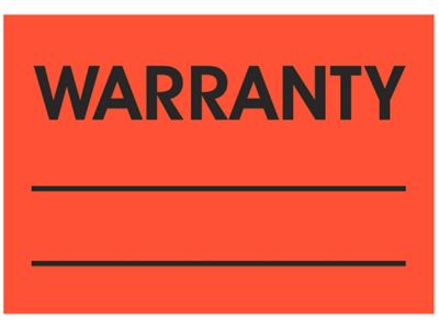 Inventory Control Labels - "Warranty _____", 2 x 3" S-24211