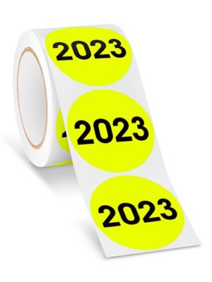 Year Inventory Labels "2023", 3" Circle S24218 Uline