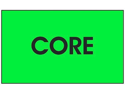 "Core" Labels - 3 x 5"