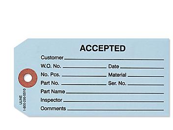 Inspection Tags - "Accepted", Blue S-2421BLU