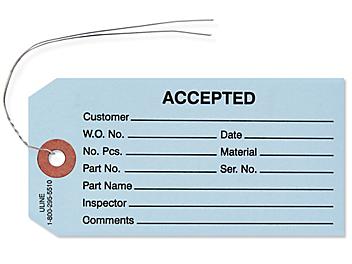 Inspection Tags - "Accepted", Pre-wired, Blue S-2421BLUPW