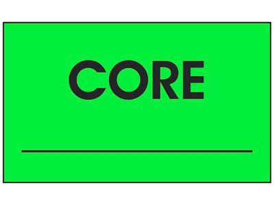 Étiquettes adhésives – « Core _____ », 3 x 5 po