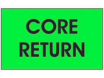 "Core Return" Labels - 3 x 5"