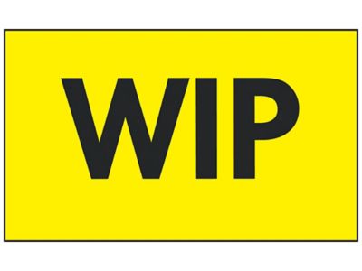 Production Labels - "WIP", 3 x 5" S-24228