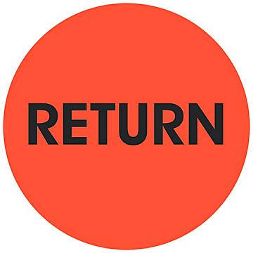 Circle Inventory Control Labels - "Return", 2"
