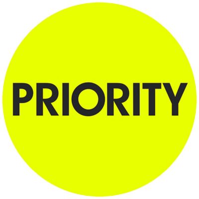 Circle Inventory Control Labels - "Priority", 2"