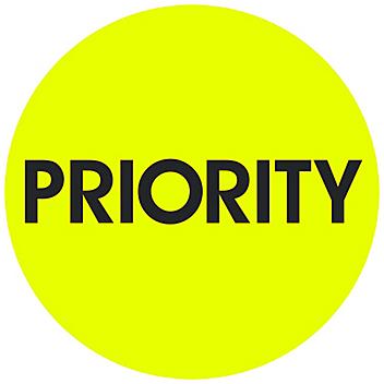 Circle Inventory Control Labels - "Priority", 2" S-24243