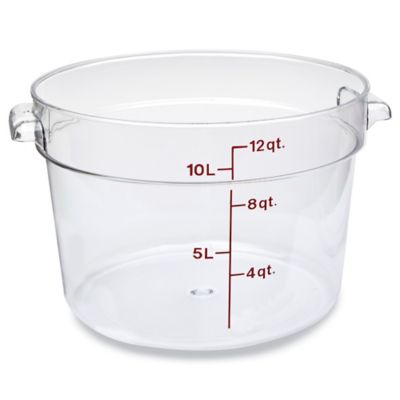 Cambro® Square Food Storage Containers - 12 Quart, Clear S-22308 - Uline