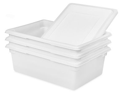 Choice 18 x 12 x 6 White Plastic Food Storage Box