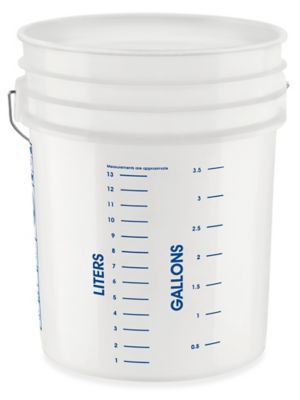 Plastic Pail - 3.5 Gallon, Natural S-9942NAT - Uline