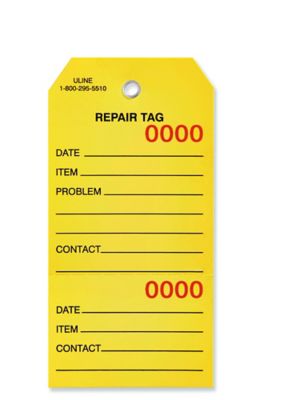 Weatherproof Vinyl Repair Tags - #5