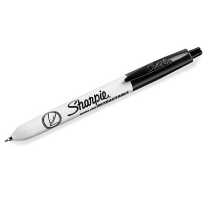 Sharpie Black Marker, Retractable Fine Point