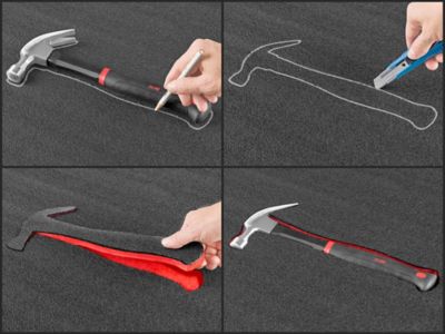 5S Toolbox Foam - 2 1/4", Black/Red