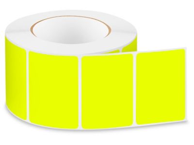 Removable Adhesive Rectangle Labels - Fluorescent Yellow, 3 x 5 S-24300Y -  Uline