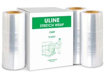 Uline Stretch Wrap - Cast, 90 gauge, 12" x 1,500' S-2431