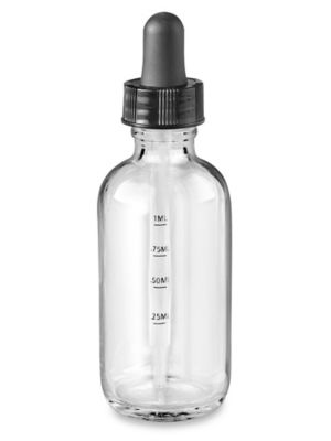 Graduated Glass Dropper Bottles 2 oz, Clear S24310C Uline