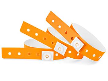 Plastic Wristbands - Orange S-24335ORG