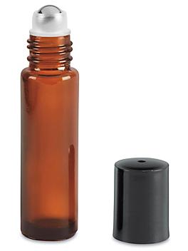 Glass Roll-On Bottles Bulk Pack - 1/3 oz, Amber S-24344B-A