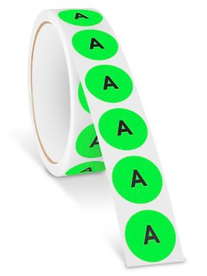 1" Circle Labels - "A" S-24352