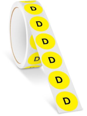 1" Circle Labels - "D" S-24355