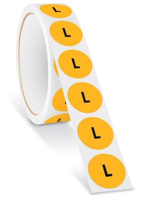 1" Circle Labels - "L" S-24356