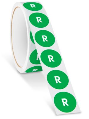 1" Circle Labels - "R" S-24359