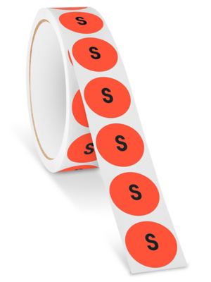 1" Circle Labels - "S" S-24360