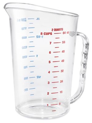 2 Liter/2 Quart Measuring Cup with U.S. and Metric Measurements