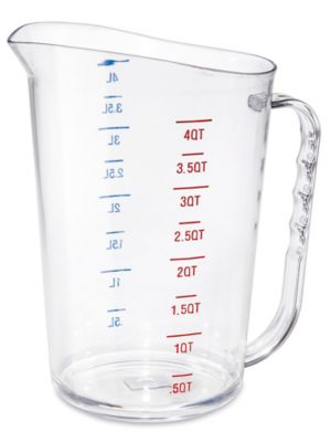Commercial Measuring Cups - 4 Quart - ULINE - Carton of 4 - S-24379