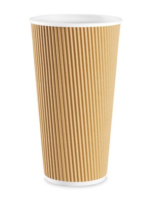 Uline Ripple Cups 20 oz, Kraft S24391 Uline