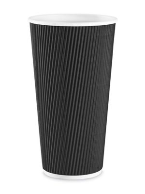 Uline Ripple Cups - 20 oz, Black S-24391BL - Uline