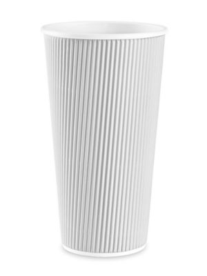 Uline Ripple Cups - 20 oz, White S-24391W - Uline