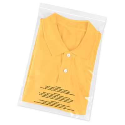 Reclosable Suffocation Warning Bags - 2 Mil, 10 x 15" S-24394