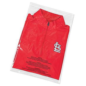 Reclosable Suffocation Warning Bags - 2 Mil, 12 x 18" S-24396
