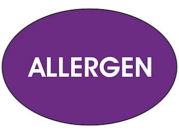 "Allergen" Label - 2 x 3" Oval S-24424