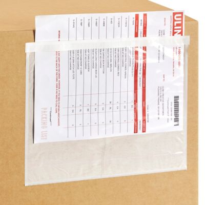 Top Loading Packing List Envelopes Clear, 12 X 15 S-2982, 55% OFF