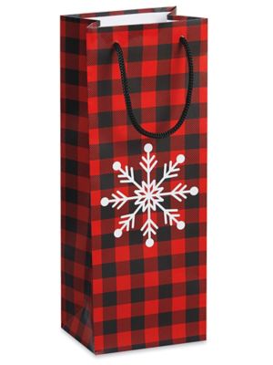 Holiday Eurototes - 5 x 3 1/2 x 13 1/4", Wine, Snowflake S-24444RPS