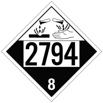 4-Digit D.O.T. Placard - UN 3264 Corrosive Liquid, Acidic, Inorganic, N.O.S., Tagboard